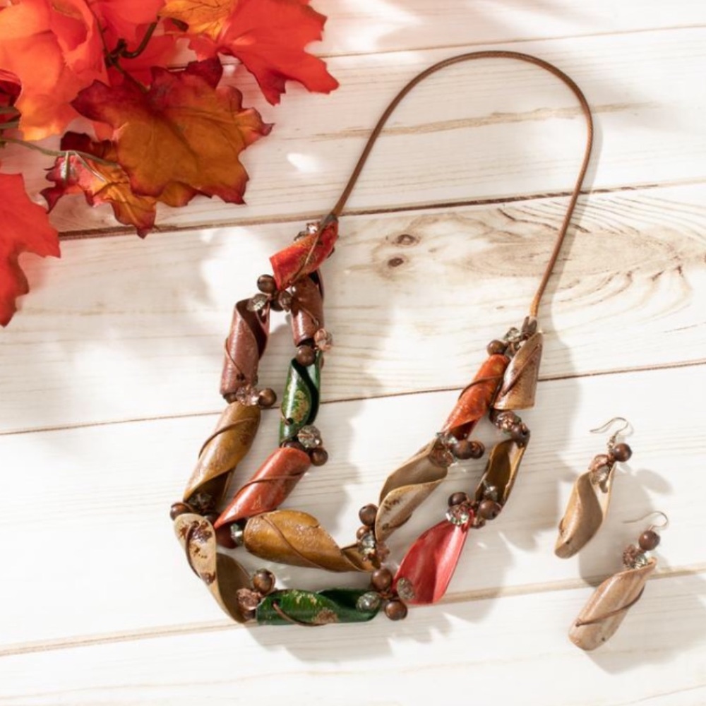 Leaves Necklace Set